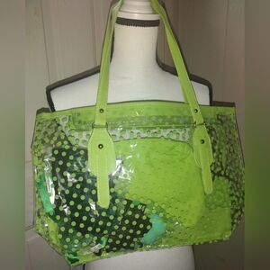 Clear Green Polka Dot Bag NEW💚